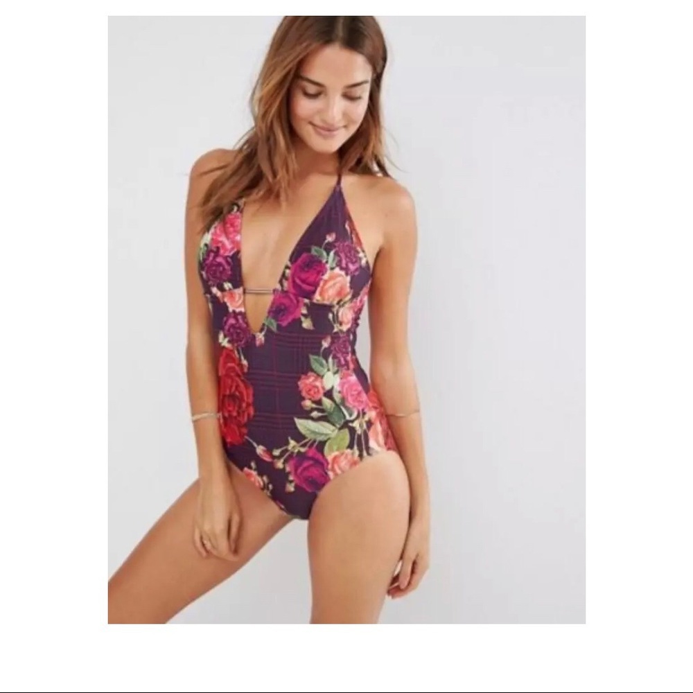 NWT‎ Ted Baker Juxtapose Rose One Piece swimsuit